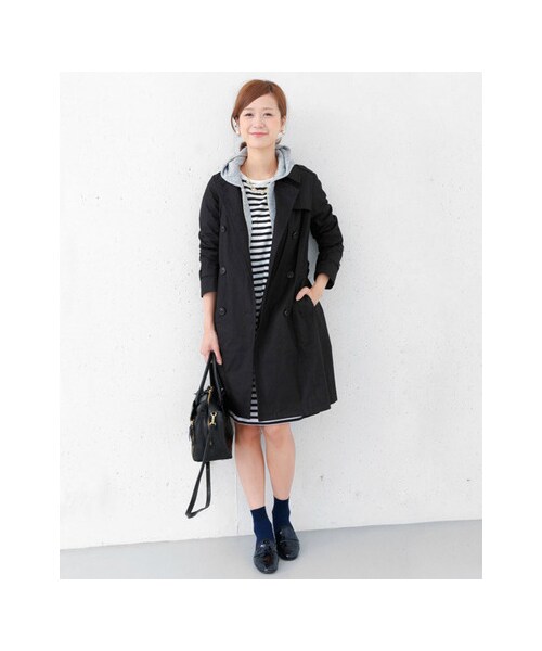 URBAN RESEARCH DOORS(アーバンリサーチドアーズ)の「ライナー付きトレンチコート(ジャケット/アウター・レディース・BEIGE/BLACK・one)」の10枚目の写真