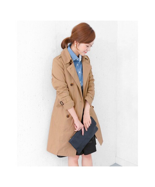 URBAN RESEARCH DOORS(アーバンリサーチドアーズ)の「ライナー付きトレンチコート(ジャケット/アウター・レディース・BEIGE/BLACK・one)」の5枚目の写真
