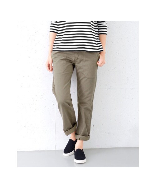 URBAN RESEARCH DOORS（アーバンリサーチドアーズ）の「FORK&amp;SPOON　Organicチノコックパンツ（パンツ・レディース・Beige/Navy/Off White/Khaki・1/2）」の9枚目の写真