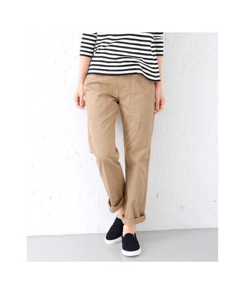 URBAN RESEARCH DOORS（アーバンリサーチドアーズ）の「FORK&amp;SPOON　Organicチノコックパンツ（パンツ・レディース・Beige/Navy/Off White/Khaki・1/2）」の5枚目の写真