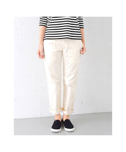 URBAN RESEARCH DOORS（アーバンリサーチドアーズ）の「FORK&amp;SPOON　Organicチノコックパンツ（パンツ・レディース・Beige/Navy/Off White/Khaki・1/2）」の7枚目の写真