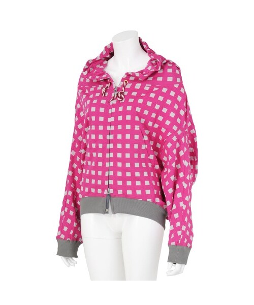 mercibeaucoup,（メルシーボークー）の「メルシーボークー、 / Ｂ：コウシドコチェック / パーカ（トップス・レディース・navy(13)/pink(18)・01）」の7枚目の写真