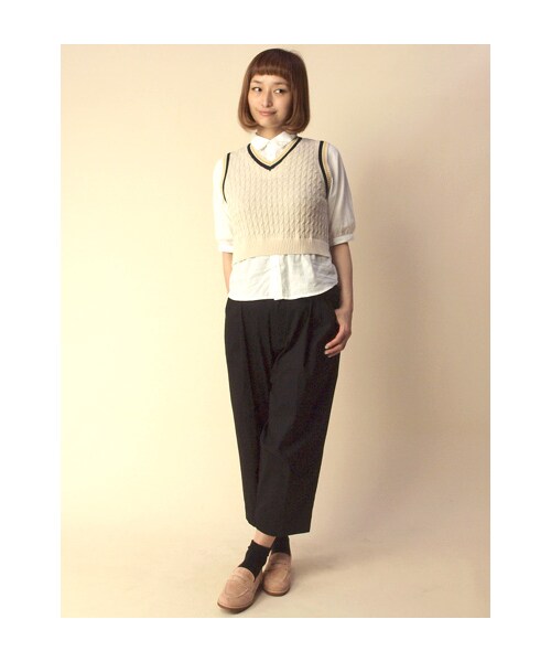 w closet（ダブルクローゼット）の「【A/W】本革ローファー（シューズ・レディース・ライトグレー/ピンクベージュ/ネイビー・S/M/L）」の9枚目の写真