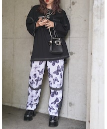 A.D.G | White Stitch Oversized Pocket TEE (black)(Tシャツ/カットソー)