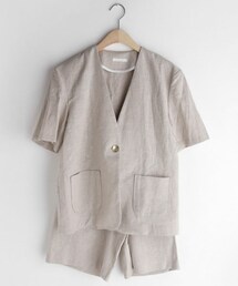 DHOLIC | ゴールドボタンジャケット&ハーフパンツSET(セットアップ)