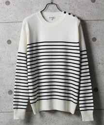 GLOBAL WORK | コットンニットボーダープルオーバー(トップス)