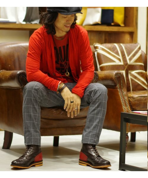 KATHARINE HAMNETT LONDON （キャサリンハムネットロンドン）の「OVER COLLAR CARDIGAN　14（トップス・メンズ・ネイビー/グリーン/レッド/グレー・M/L/AL）」の11枚目の写真