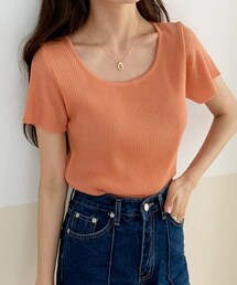 DHOLIC | ラウンドスリムリブニット(ニット/セーター)