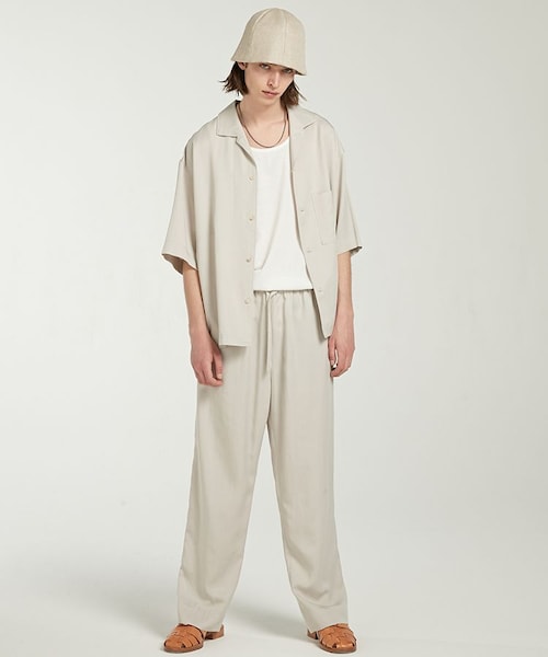 LIDNM（リドム）の「CUPRO RELAX OPEN COLLAR（シャツ/ブラウス・メンズ・グレー系・MEDIUM/LARGE）」の5枚目の写真