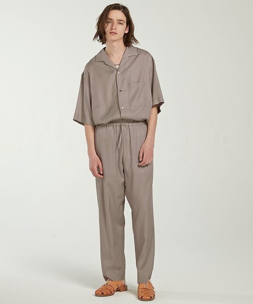 LIDNM（リドム）の「CUPRO RELAX OPEN COLLAR（シャツ/ブラウス・メンズ・ベージュ系・MEDIUM/LARGE）」の5枚目の写真