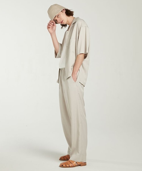 LIDNM(リドム)の「CUPRO RELAX PAJAMA PANTS(スラックス・メンズ・グレー系・SMALL/MEDIUM)」の5枚目の写真