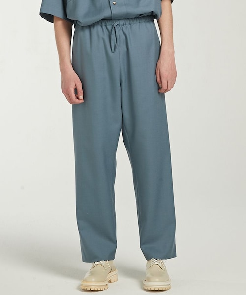 LIDNM（リドム）の「CUPRO RELAX PAJAMA PANTS（スラックス・メンズ・ブルー系・SMALL/MEDIUM）」の2枚目の写真