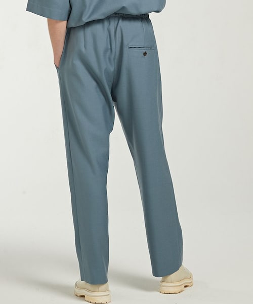 LIDNM（リドム）の「CUPRO RELAX PAJAMA PANTS（スラックス・メンズ・ブルー系・SMALL/MEDIUM）」の4枚目の写真