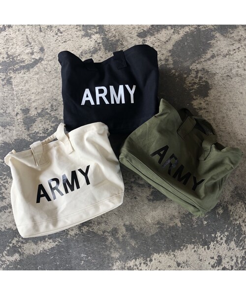 copine（コピン）の「再入荷！ARMYロゴトートバッグ/エコバッグ(3color)【クリックポスト対象商品】（トートバッグ・レディース・その他）」の13枚目の写真