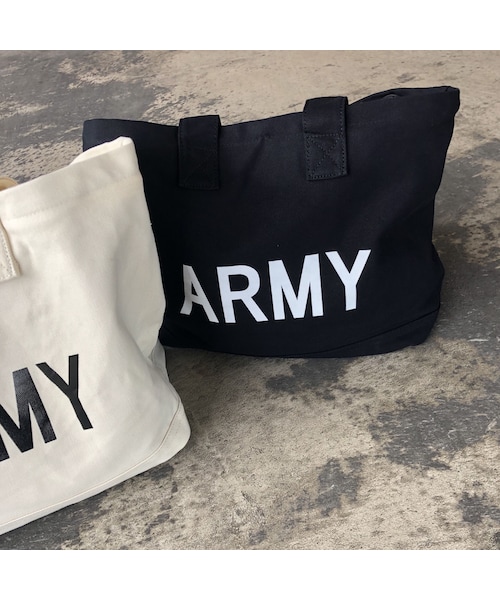 copine（コピン）の「再入荷！ARMYロゴトートバッグ/エコバッグ(3color)【クリックポスト対象商品】（トートバッグ・レディース・その他）」の3枚目の写真