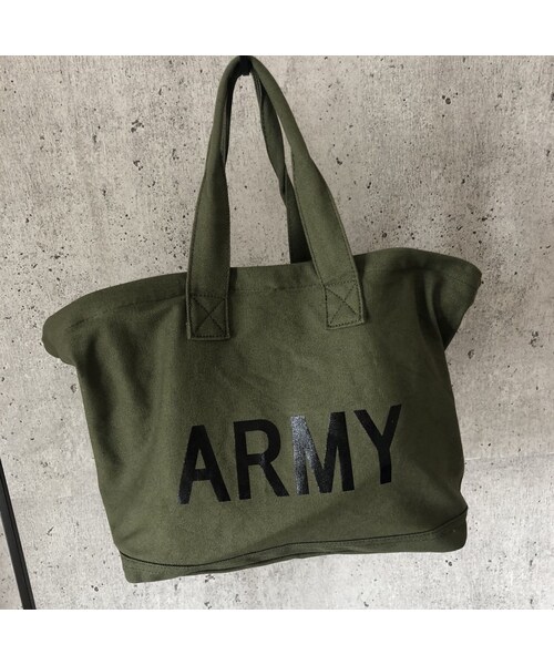 copine（コピン）の「再入荷！ARMYロゴトートバッグ/エコバッグ(3color)【クリックポスト対象商品】（トートバッグ・レディース・その他）」の11枚目の写真