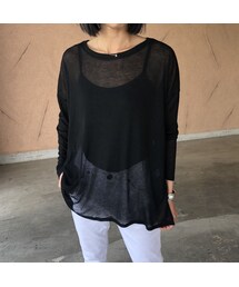 copine | ゆるっと抜け感！裾スリットシアーリブトップス(2color)【クリックポスト対象商品】(Tシャツ/カットソー)