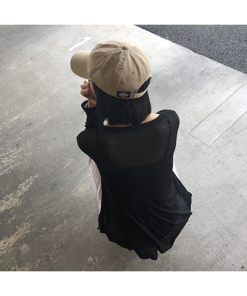 copine（コピン）の「ゆるっと抜け感！裾スリットシアーリブトップス(2color)【クリックポスト対象商品】（Tシャツ/カットソー・レディース・その他）」の6枚目の写真