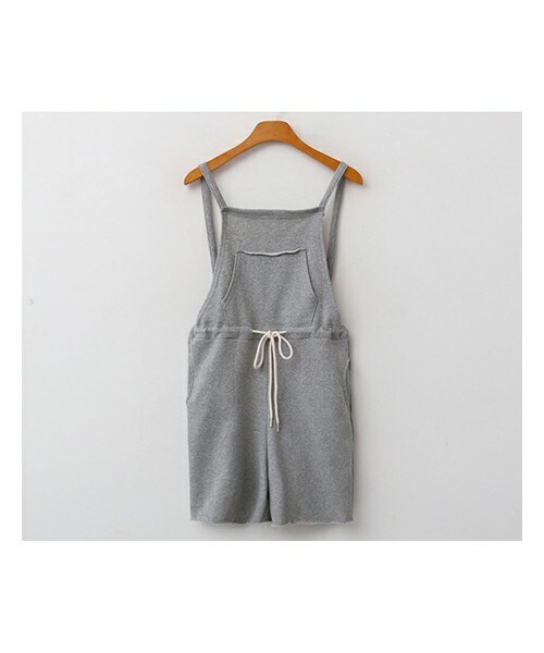 fd style（エフディ スタイル）の「ラフカッティングコットンサロペットショートパンツ（サロペット/オーバーオール・レディース・베이지/그레이/블랙・F(44-66)）」の3枚目の写真