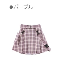 Bobon21 | ポケットポーチ付きプリーツスカパン-全3色-(スカート)