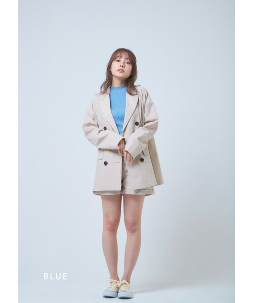 N WITH.（エヌウィズ）の「オープンショルダーサマーニット（ニット/セーター・レディース・グリーン/ブルー/ピンク/ブラック/ホワイト/パープル/その他・F）」の7枚目の写真