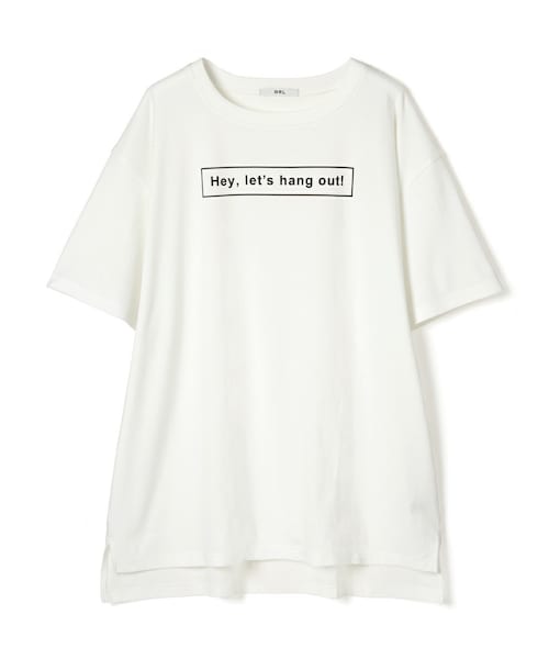 GRL(グレイル)の「ボックスロゴビッグTシャツ(Tシャツ/カットソー・レディース・オフホワイト・F)」の1枚目の写真