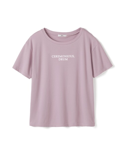 GRL(グレイル)の「ベーシックロゴTシャツ(Tシャツ/カットソー・レディース・オフホワイト/ピンク・F)」の2枚目の写真