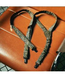 Handmade | PRINT(COTTON) BRACES / DK.BROWN(サスペンダー)