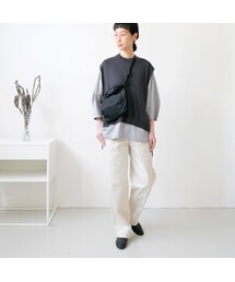 BUNT｜バント｜Fine Cotton Tape Knit Vest　ニットベスト｜20ss-KN02｜size 0｜CHACOAL