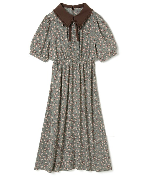 Grl グレイル の 配色花柄ワンピース ワンピース Wear