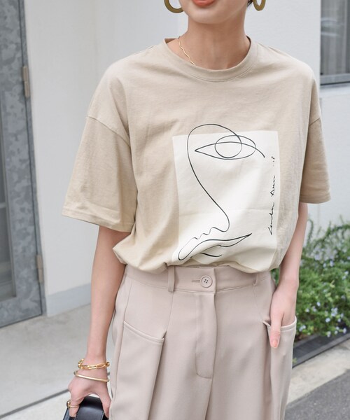 no brand(ノーブランド)の「アートプリントTee(Tシャツ/カットソー・レディース・その他)」の1枚目の写真