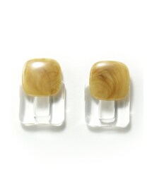 GRL | マーブルXクリアスクエアピアス(ピアス（両耳用）)