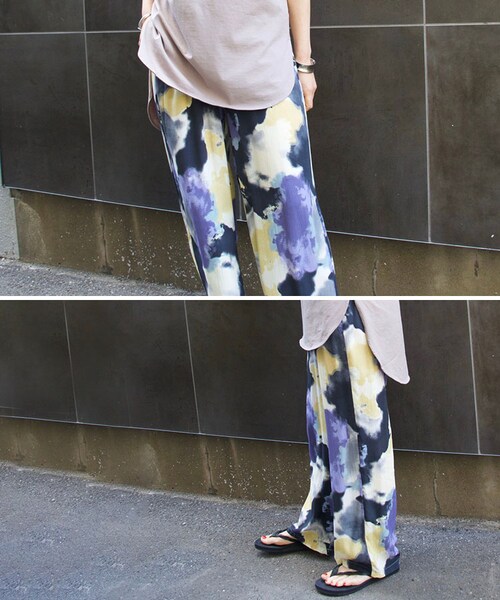 Sheson（シーズン）の「Sheson(シーズン)タイダイドロストルーズパンツ（その他パンツ・レディース・ミント/ブラック/ベージュ・FREE）」の3枚目の写真