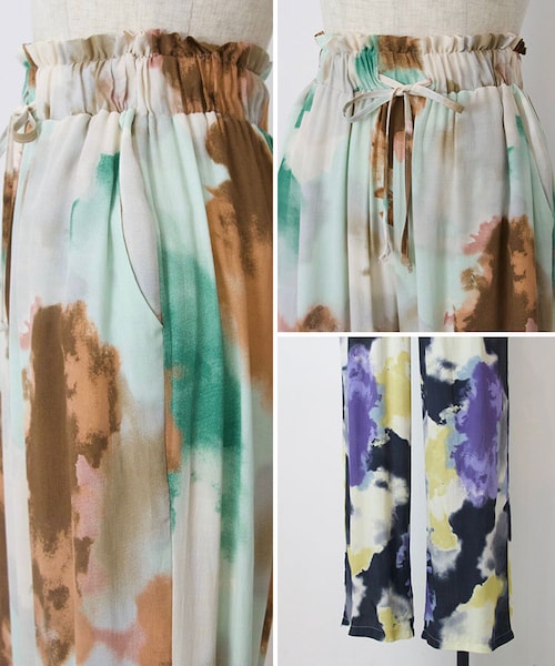 Sheson（シーズン）の「Sheson(シーズン)タイダイドロストルーズパンツ（その他パンツ・レディース・ミント/ブラック/ベージュ・FREE）」の5枚目の写真