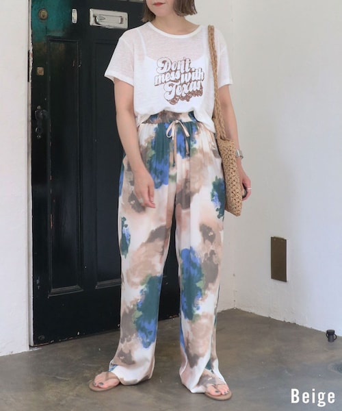 Sheson（シーズン）の「Sheson(シーズン)タイダイドロストルーズパンツ（その他パンツ・レディース・ミント/ブラック/ベージュ・FREE）」の6枚目の写真