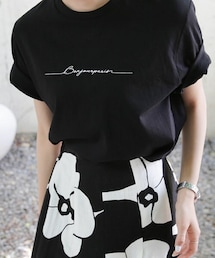 DHOLIC | フロントレタリング半袖Tシャツ(Tシャツ/カットソー)