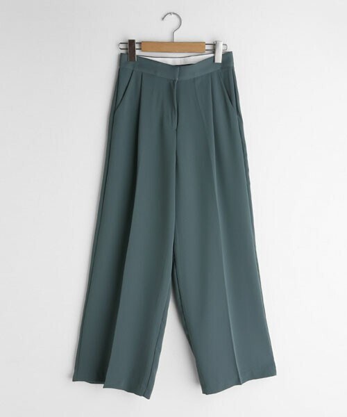 DHOLIC(ディーホリック)の「ホックワイドスラックス(スラックス・レディース・ベージュ/ブラック/グリーン・S/M/L)」の3枚目の写真