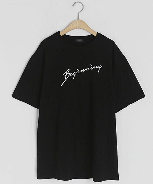DHOLIC(ディーホリック)の「Beginning半袖Tシャツ(Tシャツ/カットソー・レディース・ブラウン/ベージュ/ブラック・FREE)」の2枚目の写真