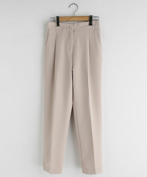 DHOLIC（ディーホリック）の「バックゴムタックスラックスパンツ（スラックス・レディース・グリーン/ベージュ/ブラック・FREE）」の3枚目の写真