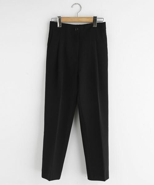 DHOLIC（ディーホリック）の「バックゴムタックスラックスパンツ（スラックス・レディース・グリーン/ベージュ/ブラック・FREE）」の2枚目の写真