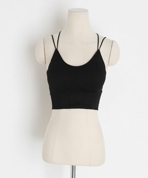 DHOLIC(ディーホリック)の「Xストラップブラトップ(ブラジャー・レディース・ホワイト/ブラック/グレー・FREE)」の2枚目の写真