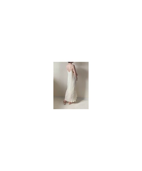 OpenCLOSE（オープンクローズ）の「クリンクルladyワンピース［misato select］（ワンピース・レディース・ホワイト/ベージュ・ONE）」の5枚目の写真