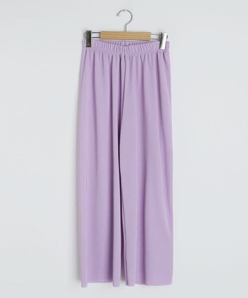 DHOLIC(ディーホリック)の「リブワイドパンツ(その他パンツ・レディース・ブルー/ブラウン/パープル/その他/ブラック・FREE)」の4枚目の写真