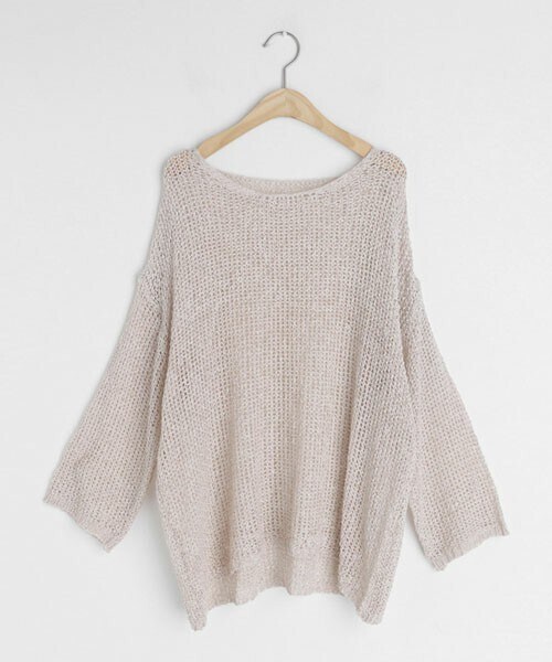 DHOLIC（ディーホリック）の「シアールーズニット（ニット/セーター・レディース・ホワイト/ブラウン/ベージュ/グリーン/ブルー/グレー/ブラック・FREE）」の5枚目の写真