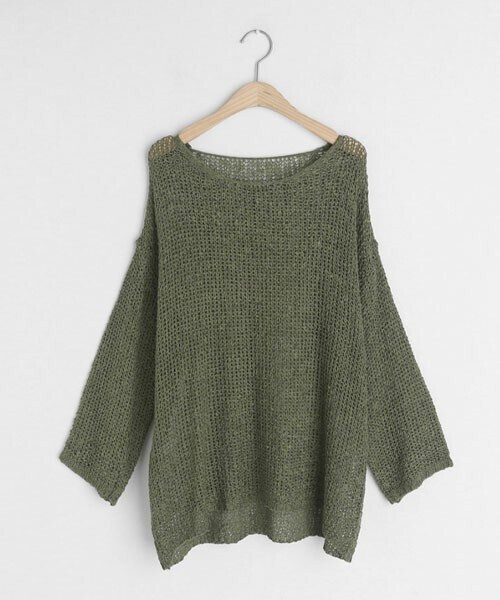 DHOLIC（ディーホリック）の「シアールーズニット（ニット/セーター・レディース・ホワイト/ブラウン/ベージュ/グリーン/ブルー/グレー/ブラック・FREE）」の6枚目の写真