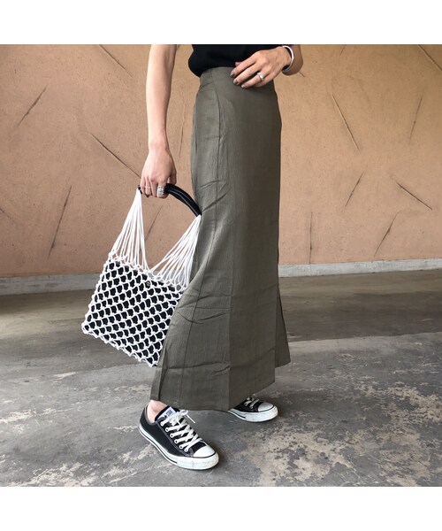 copine（コピン）の「大人スカートスタイル！シンプルリネンブレンドロングスカート (3color)【クリックポスト対象商品】（スカート・レディース・その他）」の13枚目の写真