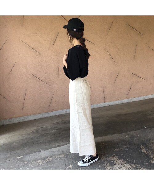 copine（コピン）の「大人スカートスタイル！シンプルリネンブレンドロングスカート (3color)【クリックポスト対象商品】（スカート・レディース・その他）」の6枚目の写真