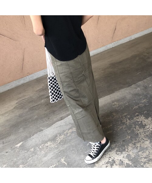 copine（コピン）の「大人スカートスタイル！シンプルリネンブレンドロングスカート (3color)【クリックポスト対象商品】（スカート・レディース・その他）」の14枚目の写真