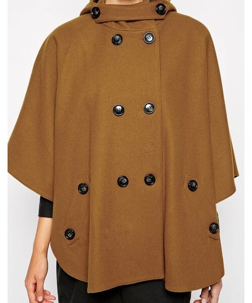Sessun(セッスン)の「Sessun Reina Cape Poncho Coat(ジャケット/アウター・レディース・tobaccobrown・L-US 10/M-US 8/S-US 6/XL-US 12/XS-US 4)」の3枚目の写真
