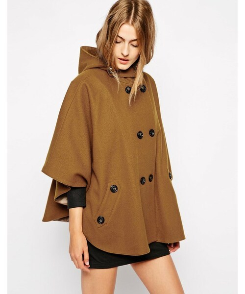Sessun(セッスン)の「Sessun Reina Cape Poncho Coat(ジャケット/アウター・レディース・tobaccobrown・L-US 10/M-US 8/S-US 6/XL-US 12/XS-US 4)」の1枚目の写真